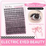 【A10】14 Rows Ghost Cluster Lashes, Pre-segmented Individual Eyelashes, Curly Fluffy Wispy Lash Clusters for Beginners, Dramatic Eye Makeup for Camera Ready Look - Image 2