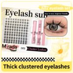 【A02】Curly Upturned Wispy Dense Cluster Lashes, All Day Hold Shaping Individual Eyelashes, Camera Ready Lash Clusters for Makeup Look - Image 2