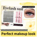 【A06】Airy Fluffy Cluster Lashes, Natural Glam Office Look Individual Eyelashes, Waterproof Long Lasting Lash Clusters Beginner Friendly - Image 2