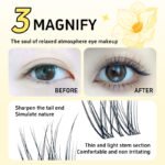 【A01】Invisible Band Cluster Lashes, Natural DIY Individual Eyelashes, Ultra Light Waterproof Cluster Lash Extensions, Beginner Friendly for Daily Wear - Image 3