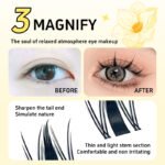 【A02】Curly Upturned Wispy Dense Cluster Lashes, All Day Hold Shaping Individual Eyelashes, Camera Ready Lash Clusters for Makeup Look - Image 3