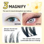 【A03】Dense Cluster Eyelashes, Waterproof Long Lasting Individual Lashes, Easy to Apply Cluster Lash Extensions - Image 3