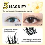 【A05】Upturn Curly Wispy Dense Cluster Lashes, All Day Long-lasting Hold Individual Eyelashes, Multi-purpose Camera Ready Lash Clusters - Image 3