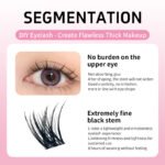 【A11】6 Rows Glam Cluster Lash Extensions, DIY Individual Cluster Eyelashes, Dense Full Look Lashes for Flawless Makeup, Fashion Essential Cluster Lashes - Image 4