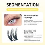 【A03】Dense Cluster Eyelashes, Waterproof Long Lasting Individual Lashes, Easy to Apply Cluster Lash Extensions - Image 4