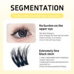 【A04】Fluffy Wispy Dense Cluster Lashes, Full Glam Party Makeup Look Individual Eyelashes, Waterproof Easy DIY Cluster Lash Extensions - Image 4