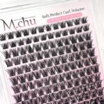 【A10】14 Rows Ghost Cluster Lashes, Pre-segmented Individual Eyelashes, Curly Fluffy Wispy Lash Clusters for Beginners, Dramatic Eye Makeup for Camera Ready Look - Image 5