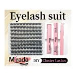 【A04】Fluffy Wispy Dense Cluster Lashes, Full Glam Party Makeup Look Individual Eyelashes, Waterproof Easy DIY Cluster Lash Extensions - Image 6