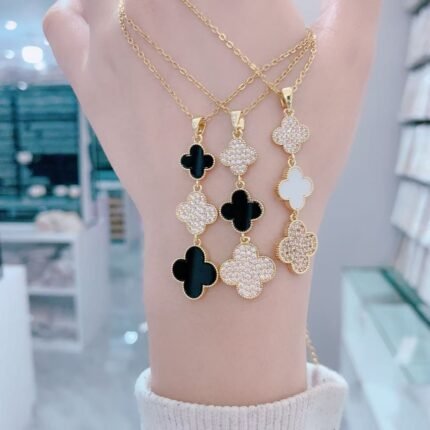 TSM Black and white clover ornaments