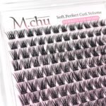 【A10】14 Rows Ghost Cluster Lashes, Pre-segmented Individual Eyelashes, Curly Fluffy Wispy Lash Clusters for Beginners, Dramatic Eye Makeup for Camera Ready Look - Image 7