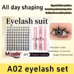 【A02】Curly Upturned Wispy Dense Cluster Lashes, All Day Hold Shaping Individual Eyelashes, Camera Ready Lash Clusters for Makeup Look - Image 8