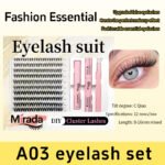 【A03】Dense Cluster Eyelashes, Waterproof Long Lasting Individual Lashes, Easy to Apply Cluster Lash Extensions - Image 9