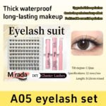 【A05】Upturn Curly Wispy Dense Cluster Lashes, All Day Long-lasting Hold Individual Eyelashes, Multi-purpose Camera Ready Lash Clusters - Image 9