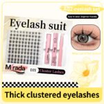 【A02】Curly Upturned Wispy Dense Cluster Lashes, All Day Hold Shaping Individual Eyelashes, Camera Ready Lash Clusters for Makeup Look - Image 9