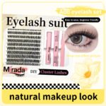 【A08】Anime Style Cluster Lash Set with Ultra Thin Lash Band, Beginner Friendly Manga Individual Eyelashes Kit - Image 2