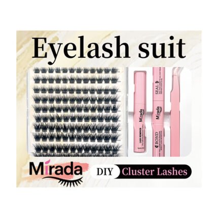 【A07】Strong Hold Waterproof Lash Adhesive & Sealant with Lash Cluster Tweezers Kit, Long Lasting Durable Eyelash Tools for Beginners