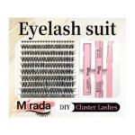 【A08】Anime Style Cluster Lash Set with Ultra Thin Lash Band, Beginner Friendly Manga Individual Eyelashes Kit - Image 6